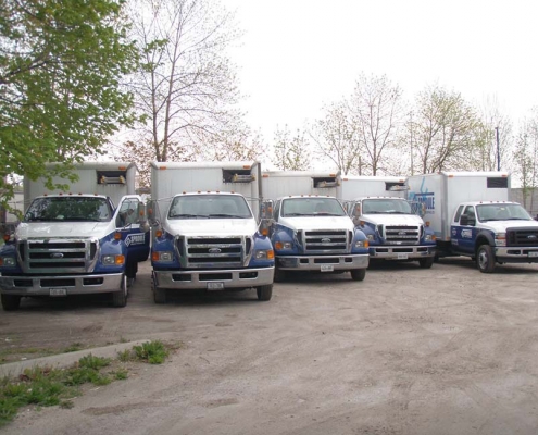 sproule roofing service truck fleet